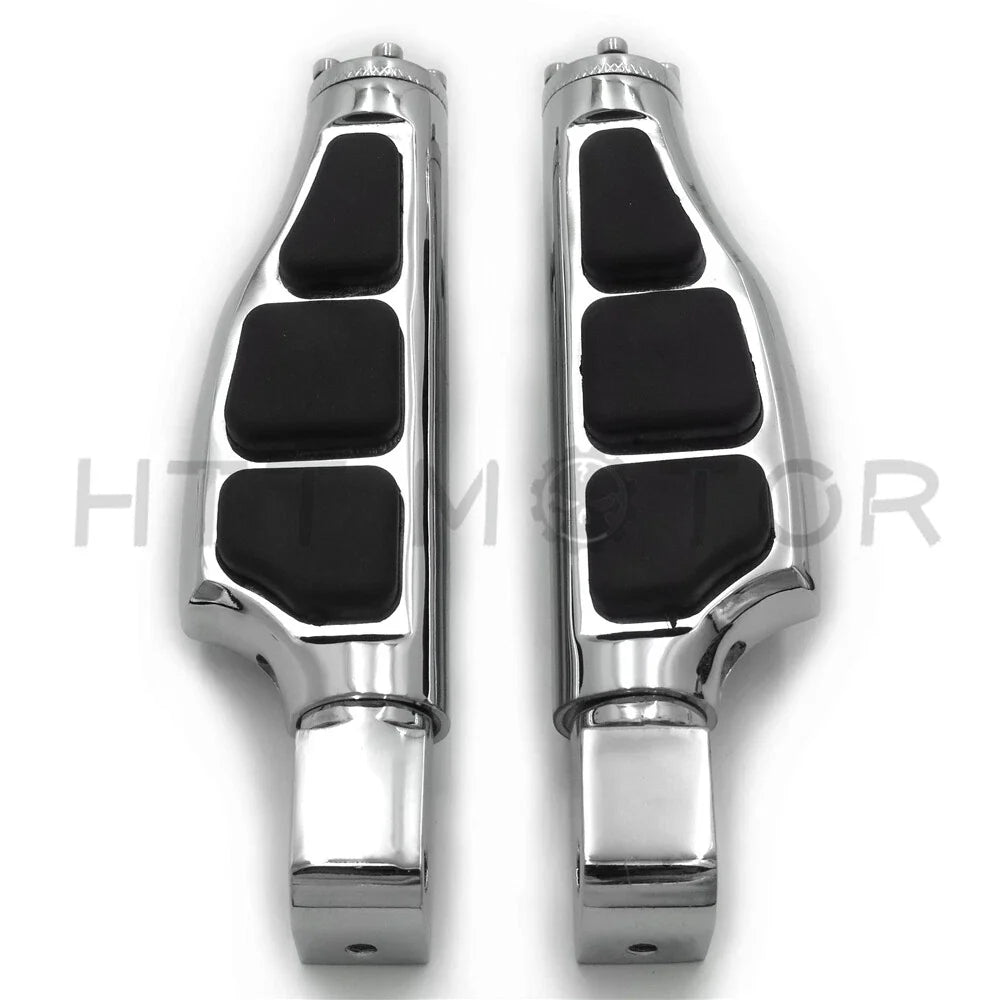Chrome Flat Wing Footpegs for Yamaha YZF-R6 R6S 600R (1999–2016)