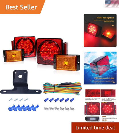 12V Waterproof Submersible LED Trailer Lighting Kit (Easy Install)