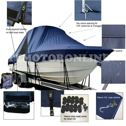 Heavy Duty Boat Cover for Grady-White Release 283