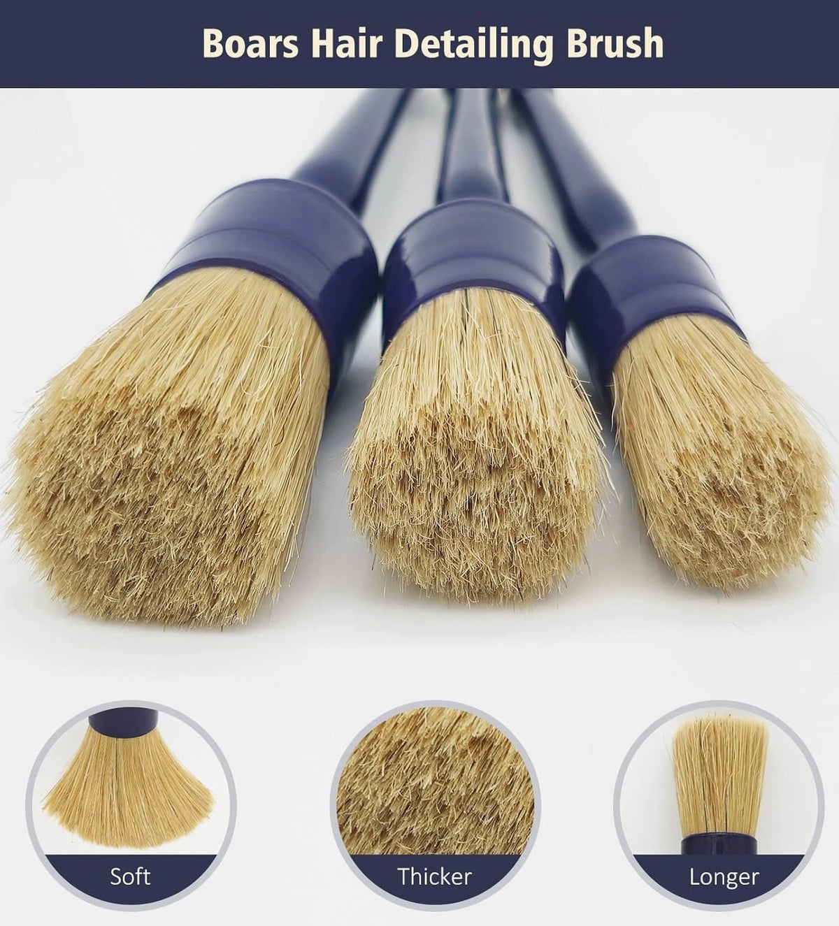 3X Car Detailing Brush Set for Ultra Indigo (yw p 00076 v 2)