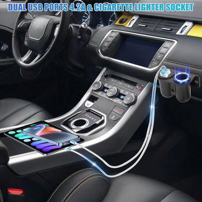 1PCS Dual USB Outlet Cigarette Lighter Socket Splitter for Universal Use