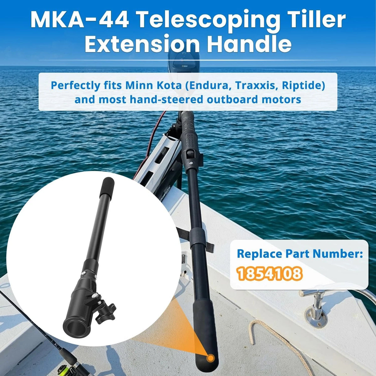 MKA-44 Telescoping Extension Handle for Minn Kota (24" to 40")