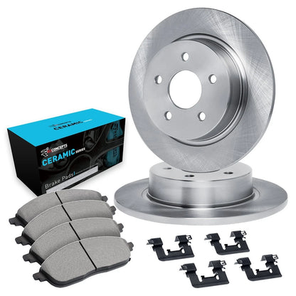 2X Brake Disc and Pad Kits Rear for Ford Focus (2012–2018) WFWH1-54179