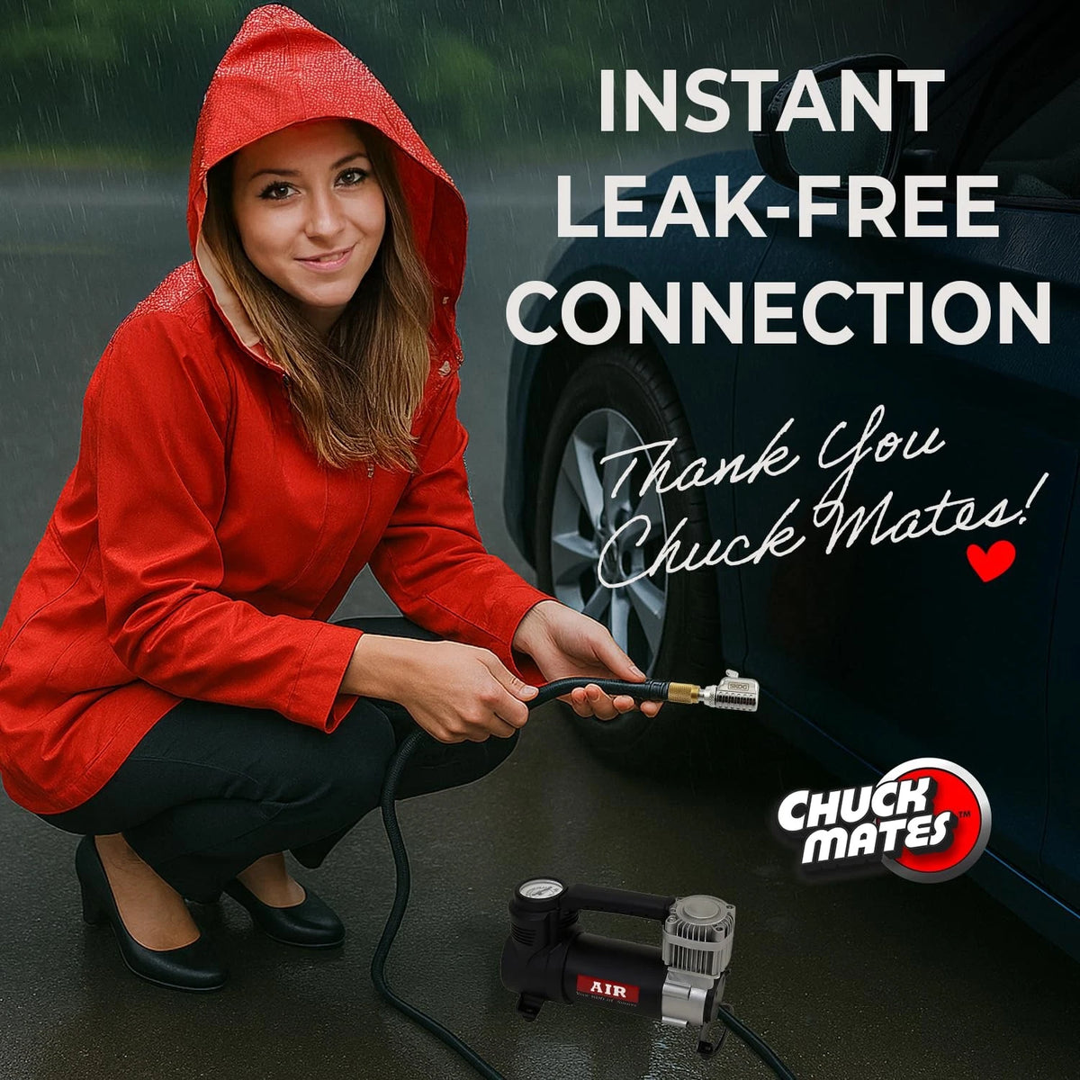 Chuck Mates Platinum Quick-Connect Tire Inflators for Cars