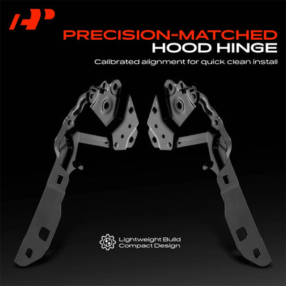 2X Hood Hinge for Chevrolet Camaro (2016–2023) 84110989, 84110990, GM1236206, GM1236207
