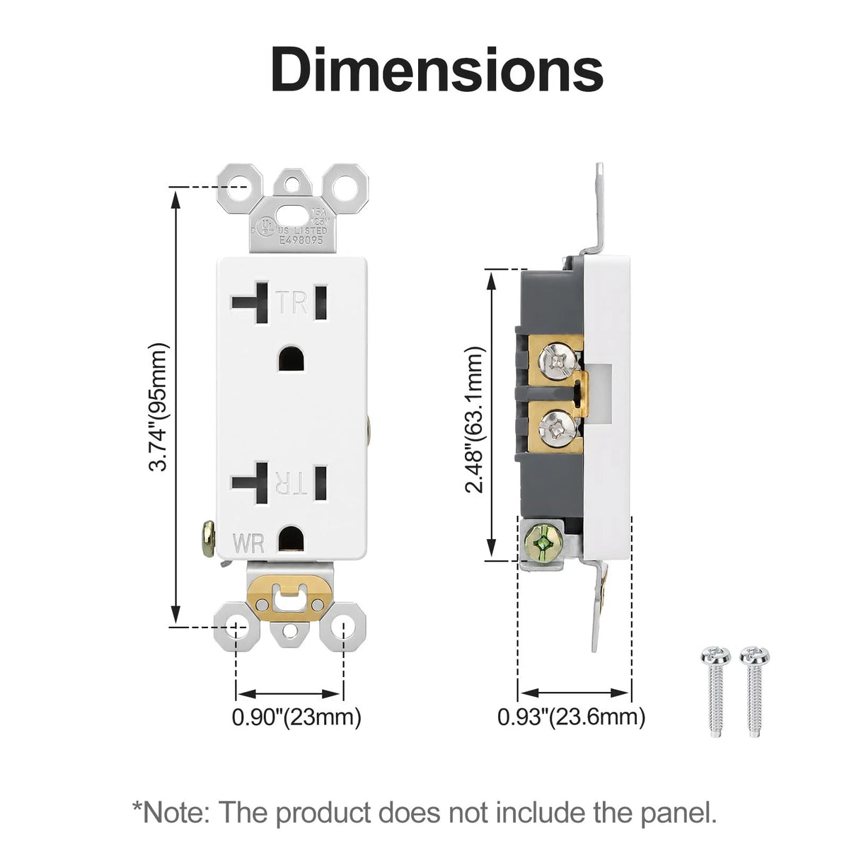 20A 125V Tamper/Weather Resistant Duplex Outlet for