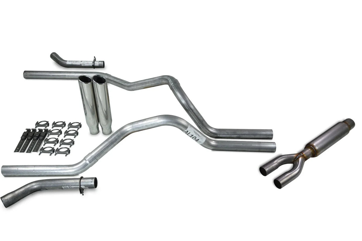 2.5" Dual Exhaust Kit for Dodge Ram 1500 (2009–2018) Glasspack Corner Exit