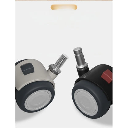 Swivel Chair Caster with Brake and TPE Silent Wheels for Multi-surface Use