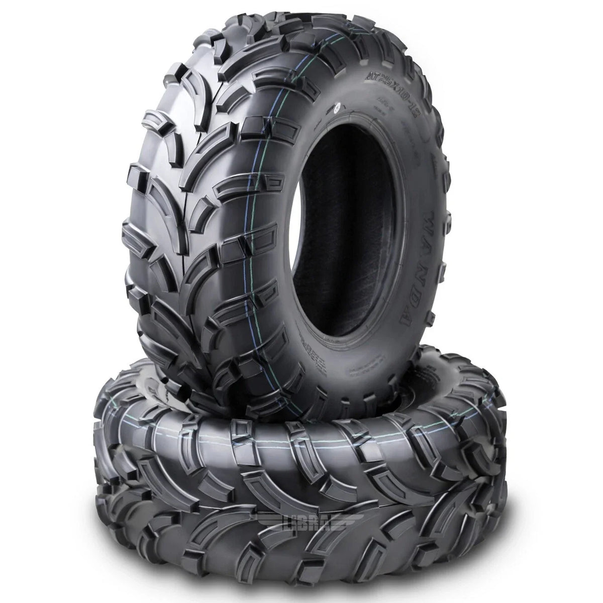 Set of 2 WANDA UTV ATV Tires 25x10-11 6-Ply Lit Mud P373