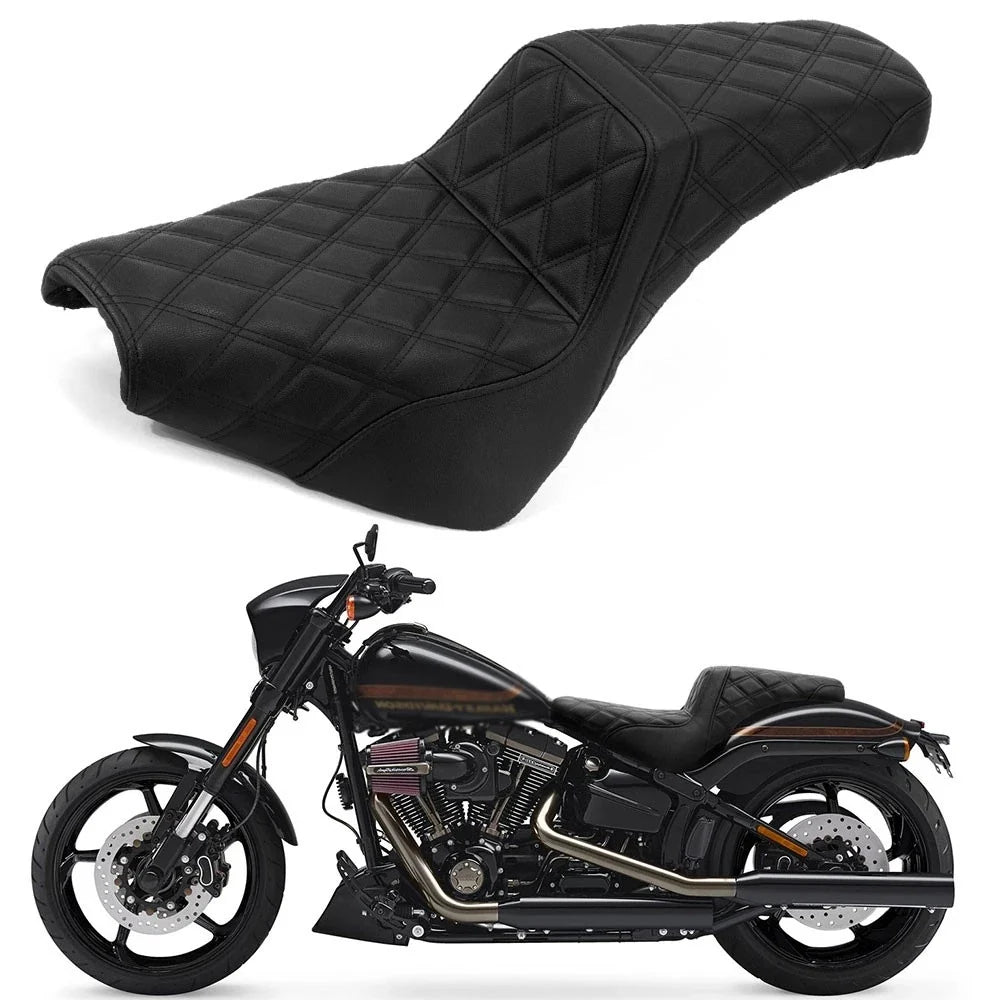 2X Two-Up Seat for Harley Softail FXST FLSL StreetBob FXBBS FXBB (2020–2025) Black