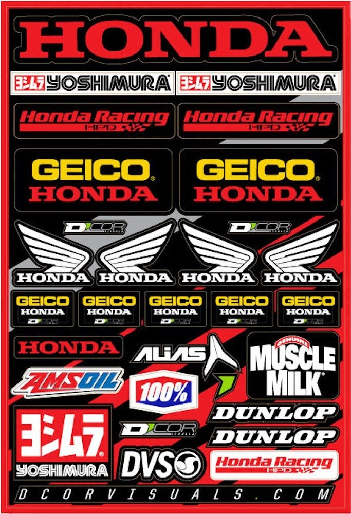 Decal Sheet for Honda (40-10-114)