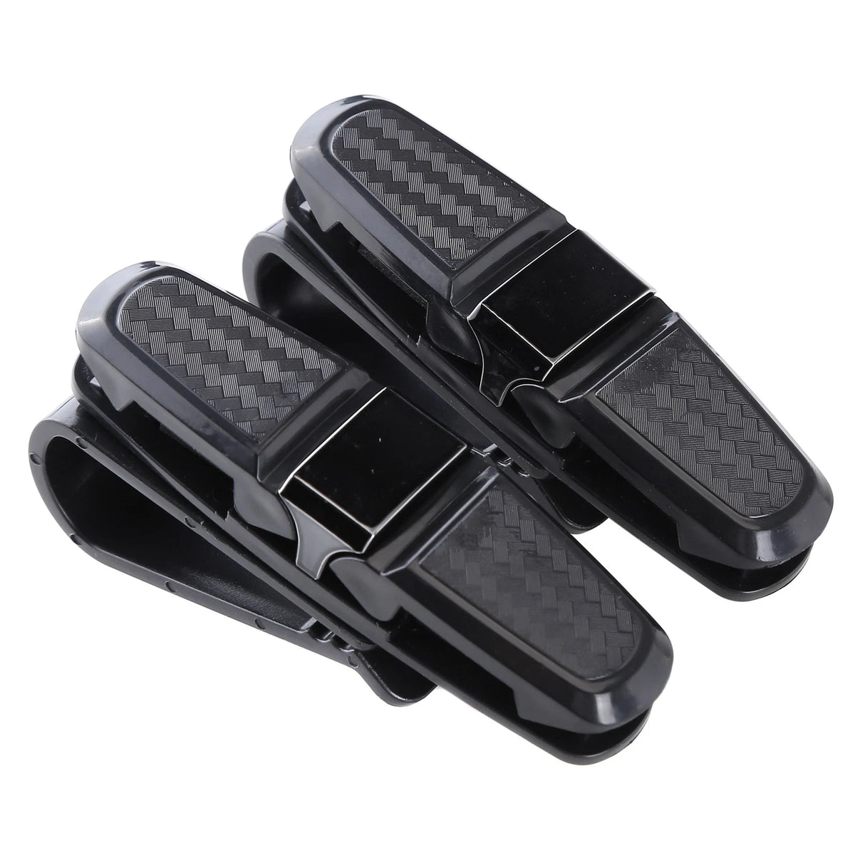 2X Universal Car Sun Visor Glasses Clip Carbon Fibre Holder