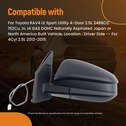 Driver Rear View Mirror for Toyota RAV4 (2013–2015) 879400R080 Textured