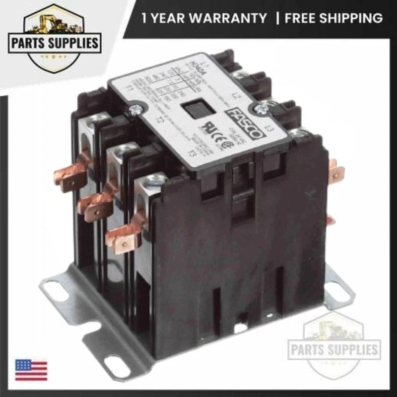 H340A PEMS 3 Pole Contactor 40 Amp 24V Coil for Fasco HVAC System