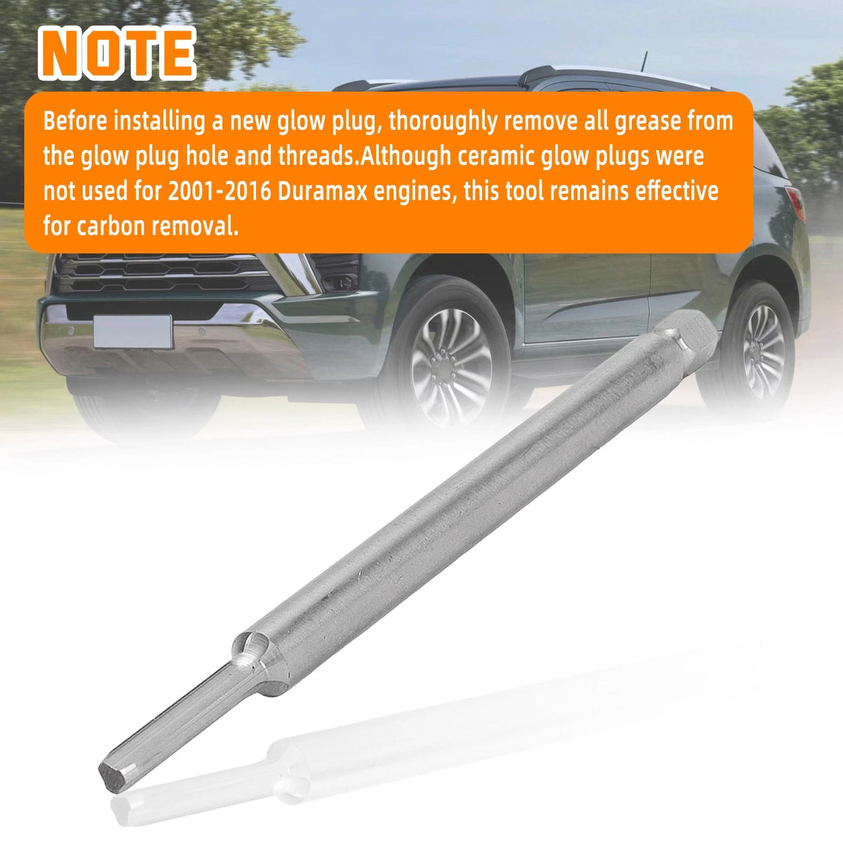 Glow Plug Bore Reaming Tool for Duramax 6.6L 3.0L 2.8L 1.6L (2001–2025)