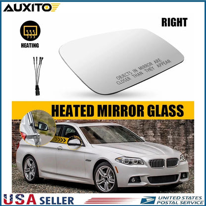 Mirror Glass for BMW 528 535 550 (2010–2016) | Right Side | 4 Pin Connector