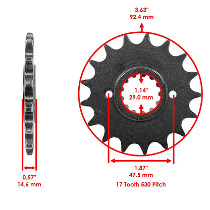 Black O-Ring Drive Chain & Sprockets Kit for Honda CBR1100XX (1997–2007) EG1511FS107XO