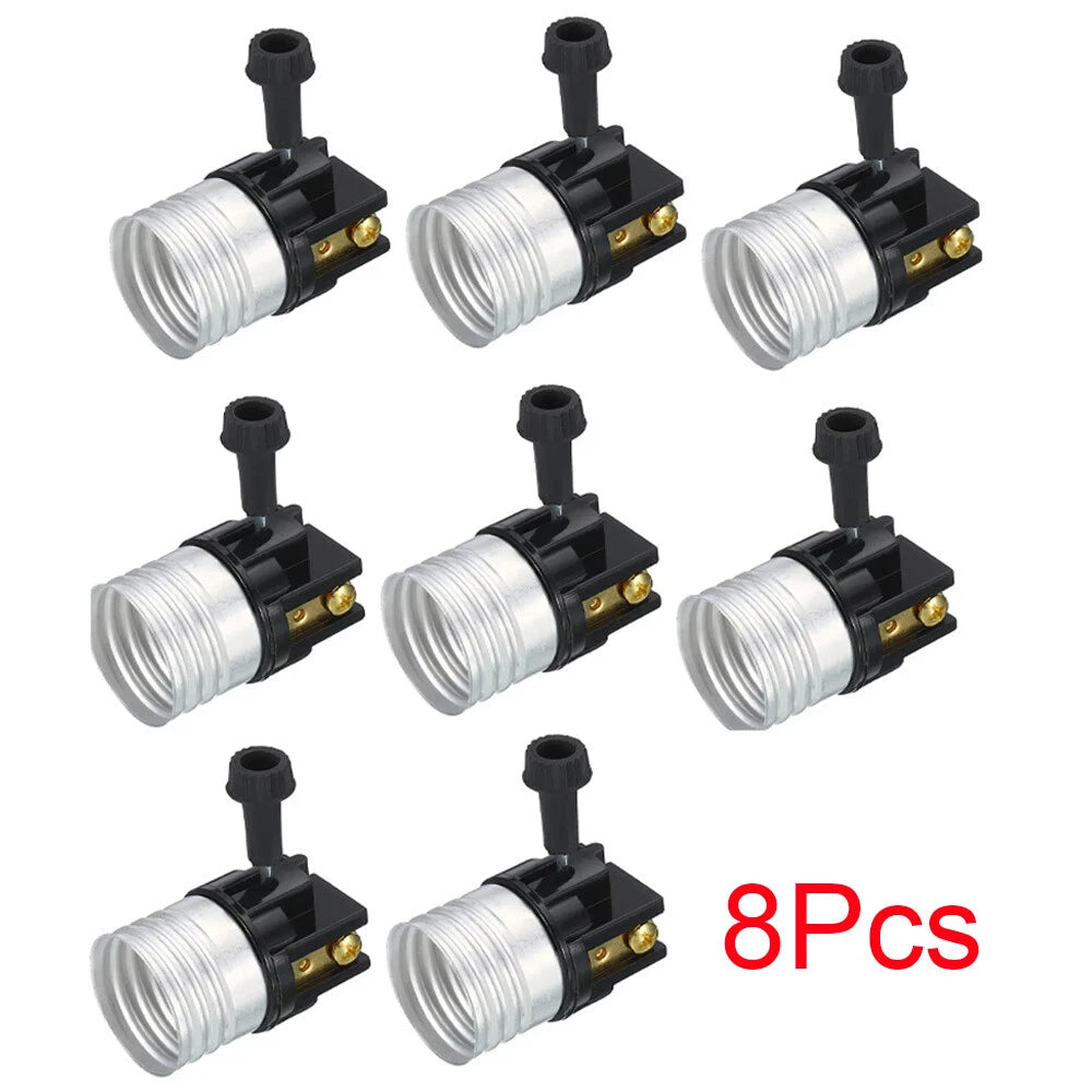 8 Pack 3 Way Socket Replacement for Medium Base Lamps (Interior Only)