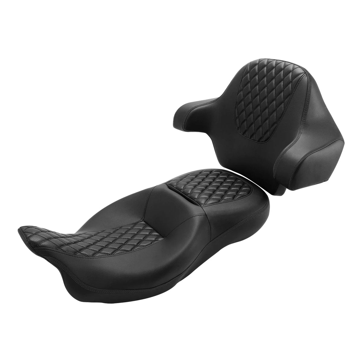 Driver Passenger Seat King Backrest for Harley Touring Road Glide (2014–2023)