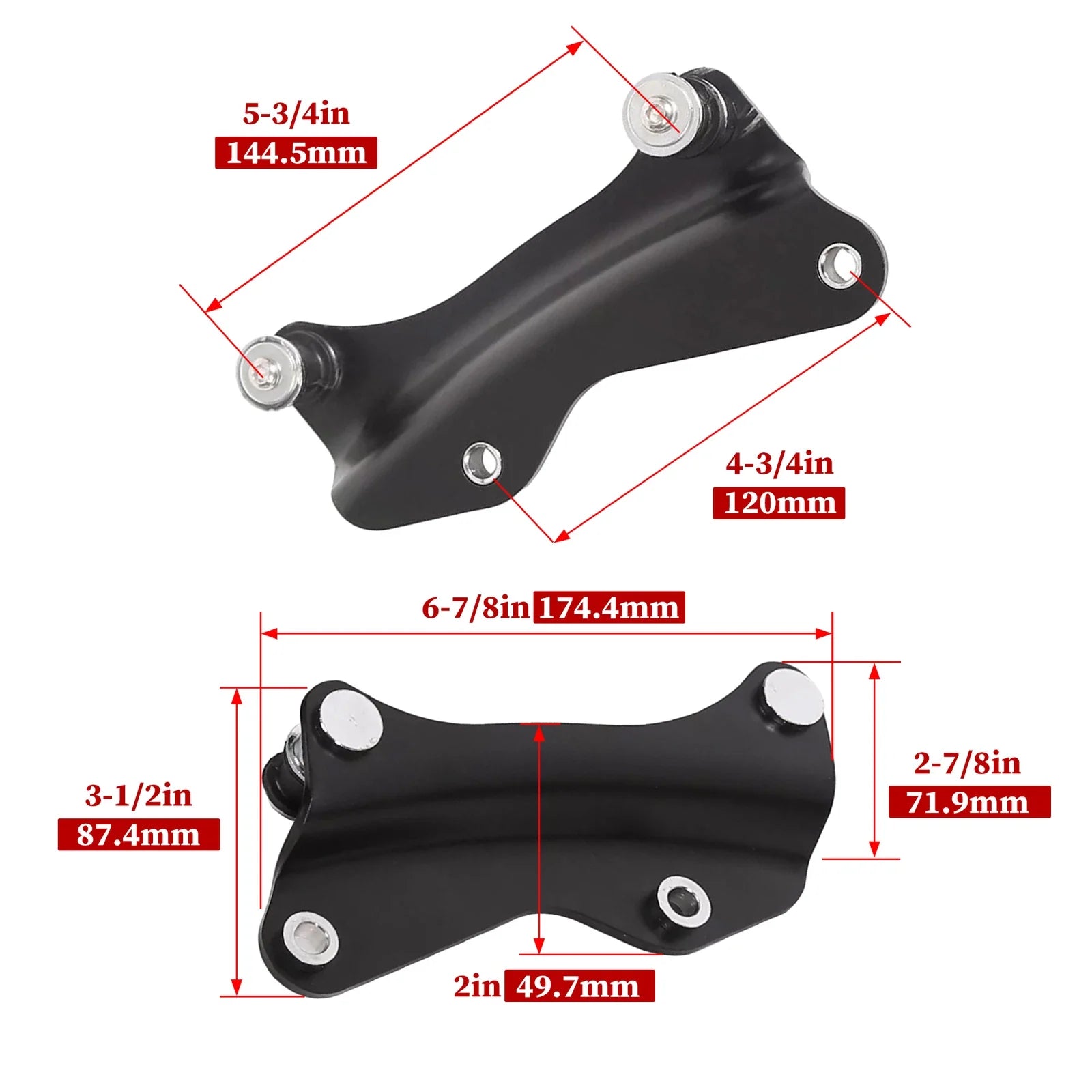 4X Black Docking Hardware Kit for Harley Davidson Touring (2014–2026)