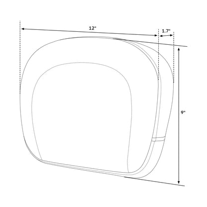 Rear Passenger Backrest Pad for Harley Touring Street Glide (1994–2023) Black
