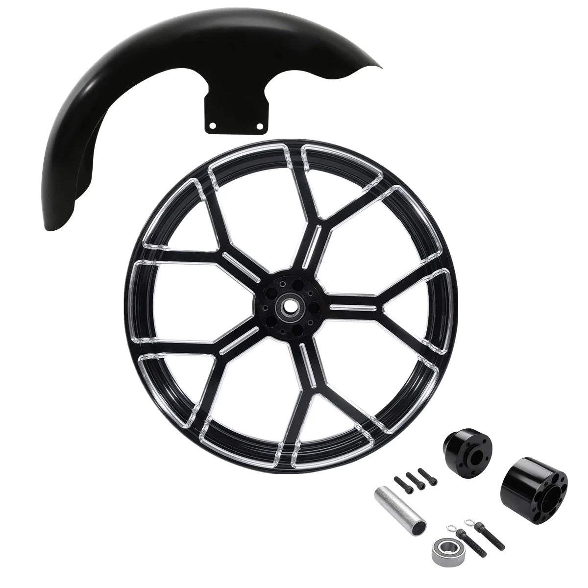 21" Front Wheel Rim for Harley Street Glide (2008–2013) - Single Disc Hub & Fender