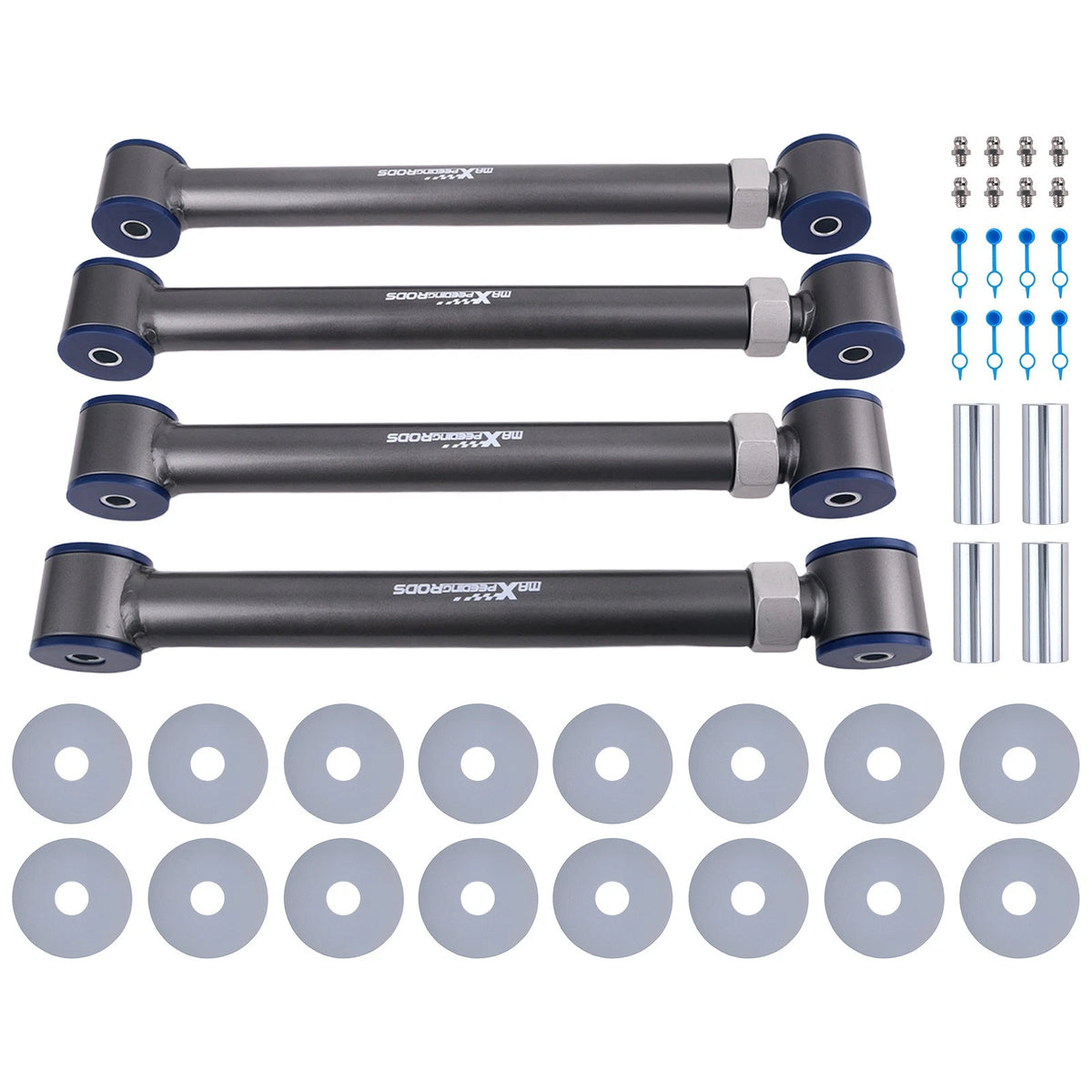 Set of 4 Adjustable Front Upper & Lower Control Arms for Dodge Ram (1994–2009) - TWZ0OP