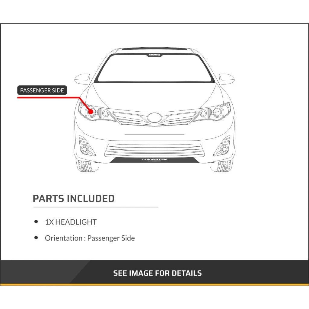 Passenger Side Headlight for Dodge Stratus Sedan (2001–2002) CH2503128