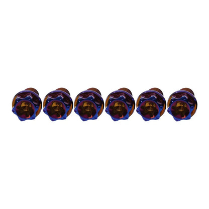 6pcs Titanium M10x35mm Torx Head Flange Screws for Motorcycle Bike