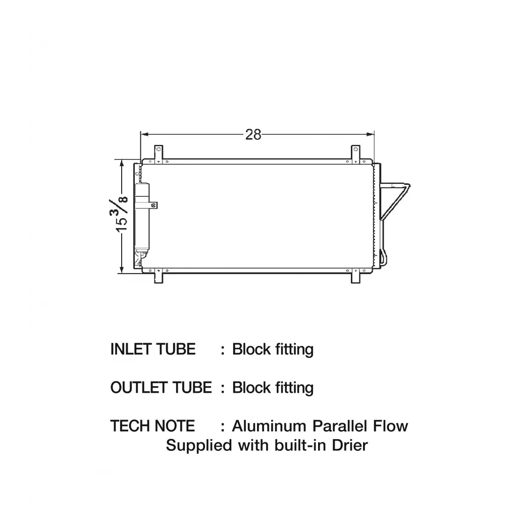A/C Condenser for Nissan 350Z (2003–2009) TLX-csf10419-CL360A70
