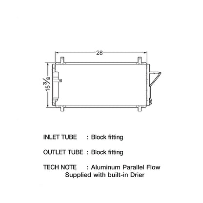 A/C Condenser for Nissan 350Z (2003–2009) TLX-csf10419-CL360A70