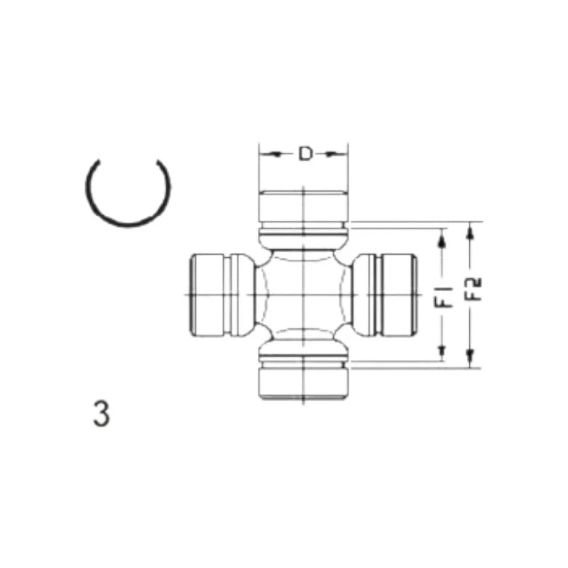Universal Joint 0.972" x 1.641" for Nissan & Toyota (Universal Fit)