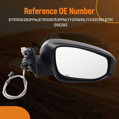 Rear View Mirror for Toyota Highlander (2014–2019) 879100E282 Power Black