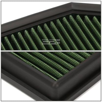 Green Reusable Washable High Flow Air Filter for BMW E60 5-Series (2004–2007)