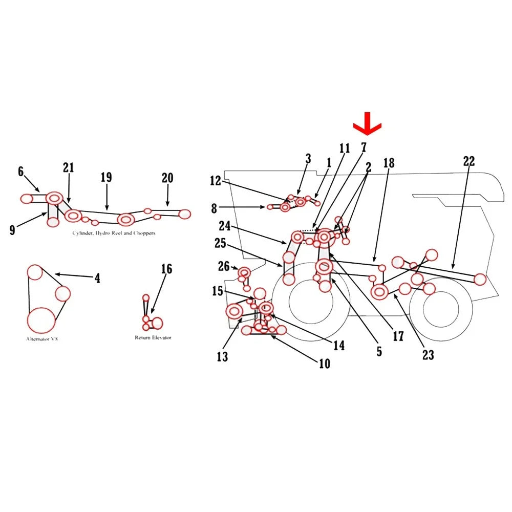 Belt 833873M1 for Massey Ferguson 750, 850