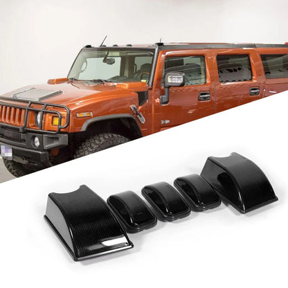 5x Smoked Roof Cab Marker Light Covers for Hummer H2/SUT (2003–2009)