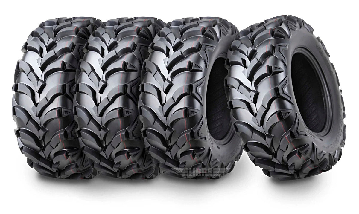 Set of 4 ATV Tires 25x10-12 for Kubota RTV 900 (2005–2006) P341 Solid Mud