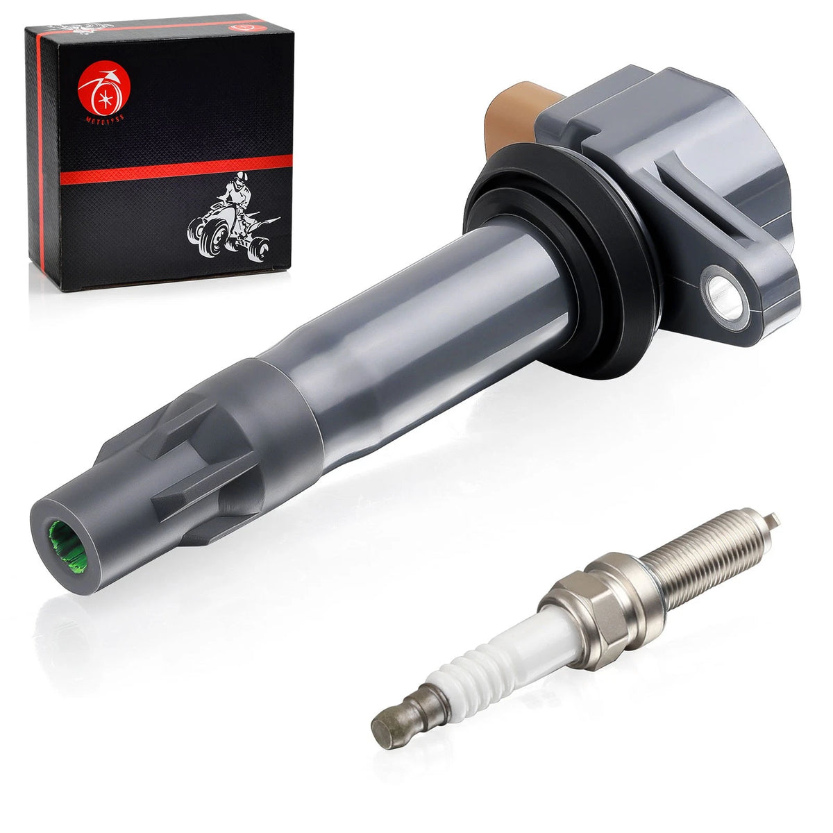 Ignition Coil & Iridium Spark Plug for Can-Am Maverick X3 Turbo RR (2020–2022) 420666145, 415130363, 715900492