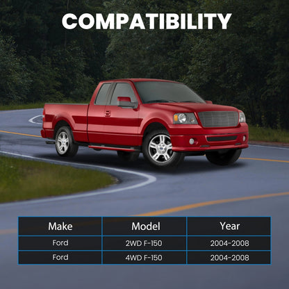 2.5 Inch Leveling Lift Kit w/ Struts & Shocks for Ford F-150 4WD (2004–2008) - 9IHB26, Front Strut Extensions, Rear Premium Shocks