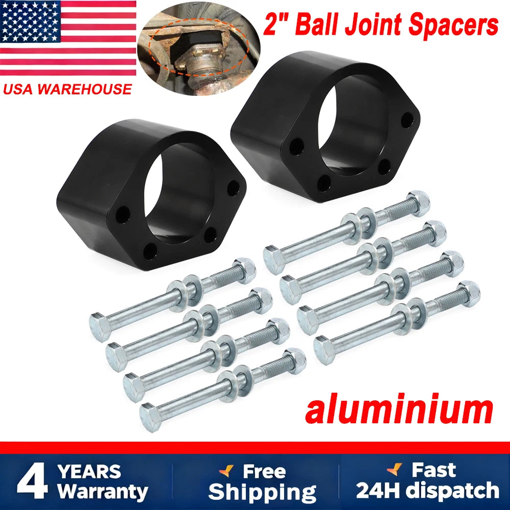 2" Thick Aluminium Ball Joint Spacers for Chevy GMC C2500 K2500 (1988–2000)