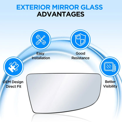 Right Lower Mirror Glass BK3Z17K707B for Ford Transit-150/250/350/HD (2015–2022)