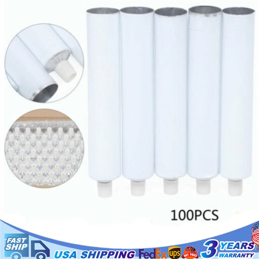 100 Pcs Empty Toothpaste Tubes 100ml with Needle Cap