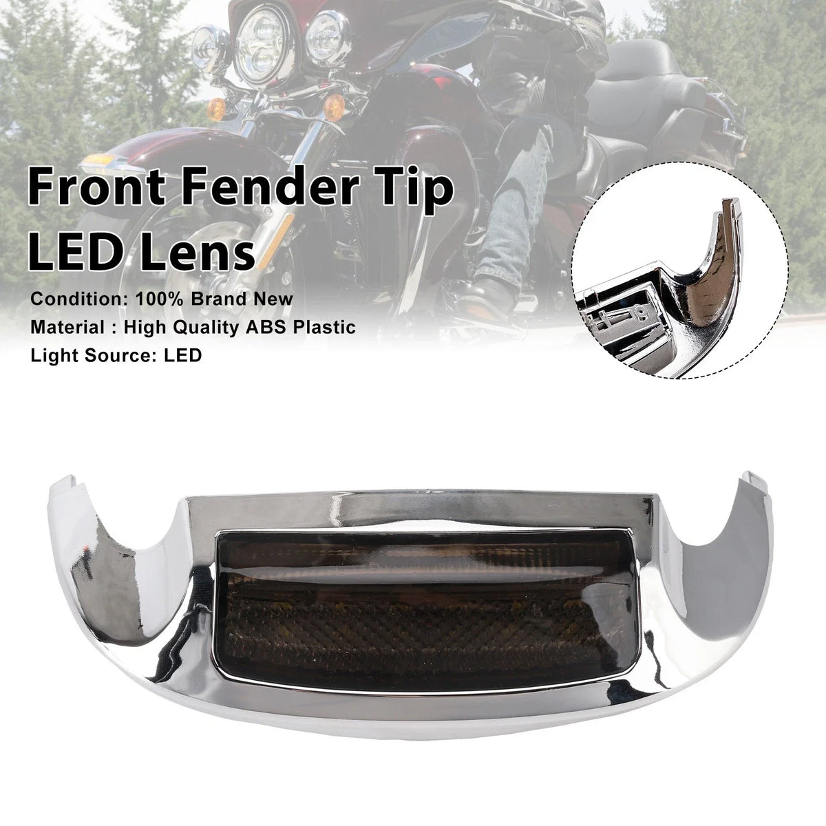 LED Front Fender Tip Lens for Electra Glide Ultra Limited (2014–2023)