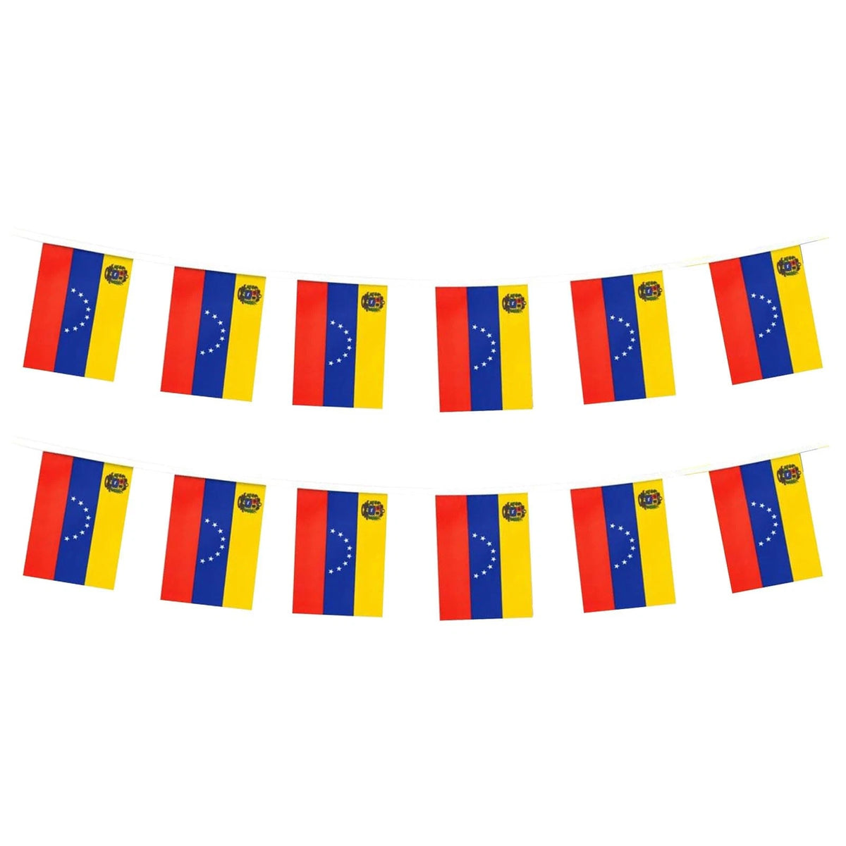 30-Flag Venezuelan String Banner - 33 Ft Polyester Outdoor/Indoor Decor