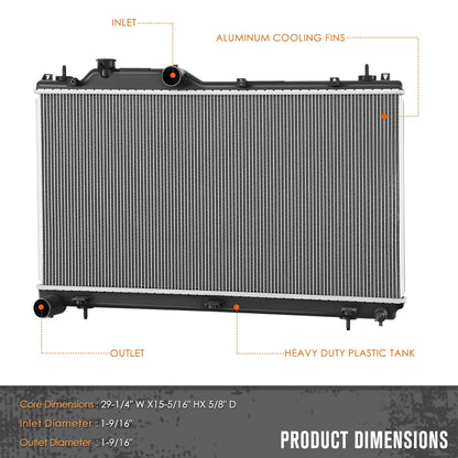 Aluminum Core Cooling Radiator DPI-13870 for Subaru Legacy Outback (2020–2024)