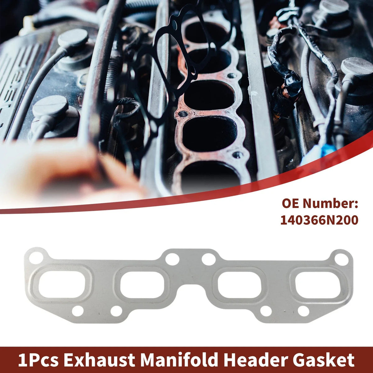 Exhaust Manifold Header Gasket for Nissan Altima 2.5L L4 (2002–2006) No. 140366N200