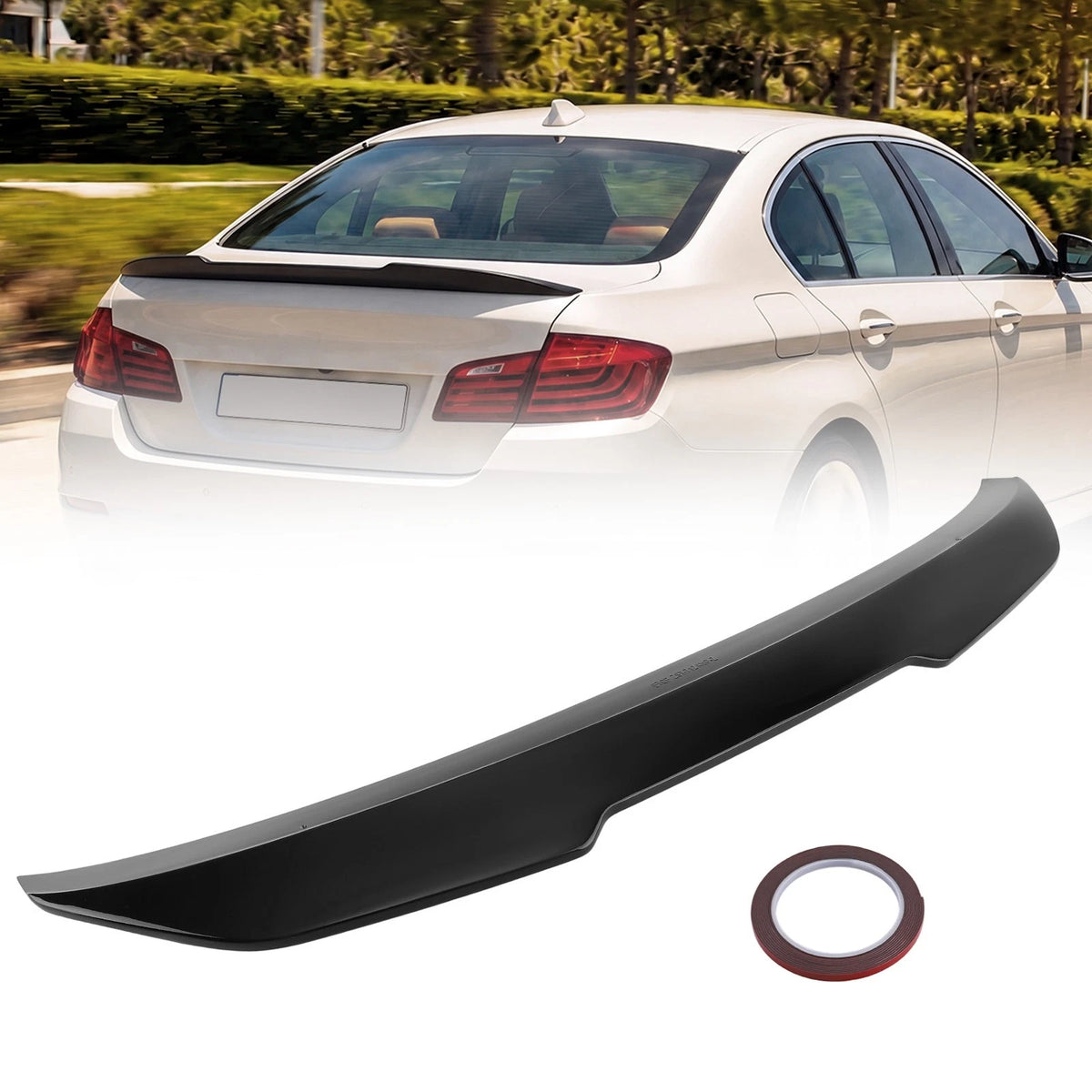 Trunk Spoiler for BMW 5 Series 520i/528i/535d/550i/M5 (2011–2017) HZUOSG Black