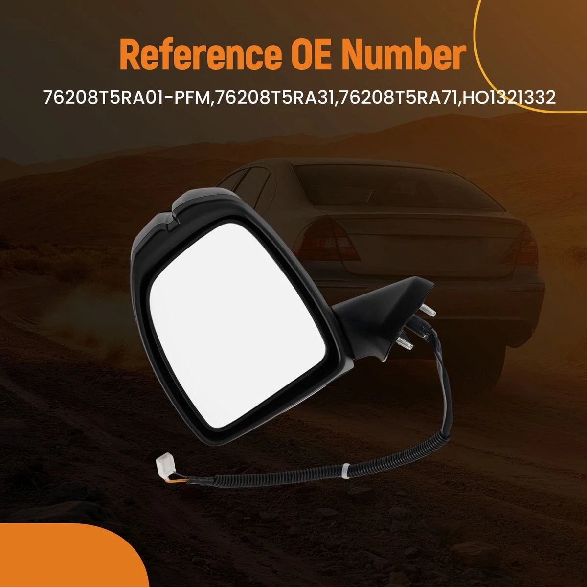 Passenger Right Side Mirror for Honda EX/LX/Sport (2015–2020) 76208T5RA01