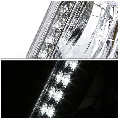 LED DRL Bumper Headlights for Ford F150/F250/F350 (1992–1996) Chrome Amber