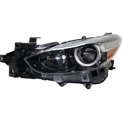 Driver Side Halogen Headlight for Mazda 3 (2017–2018) MA2502149, CLX-MZ302-A111L-CL360A50